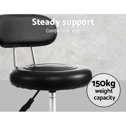 Artiss Salon Stool Swivel Chair Backrest Barber Hairdressing Hydraulic Height Tristar Online