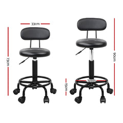 Artiss Salon Stool Swivel Chairs with Back Barber Beauty Hydralic Lift Tristar Online