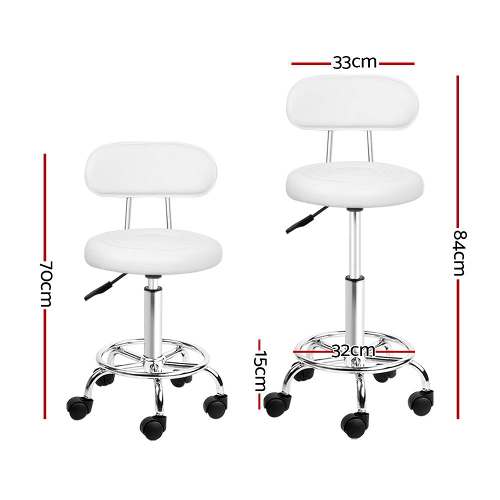 Artiss Salon Stool Swivel Barber Chair Backrest Hairdressing Hydraulic Height Tristar Online