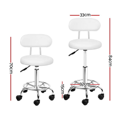 Artiss Salon Stool Swivel Barber Chair Backrest Hairdressing Hydraulic Height Tristar Online
