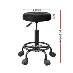 Artiss Salon Stool Swivel Height Adjustable Round Barber Spa Chair Black Tristar Online