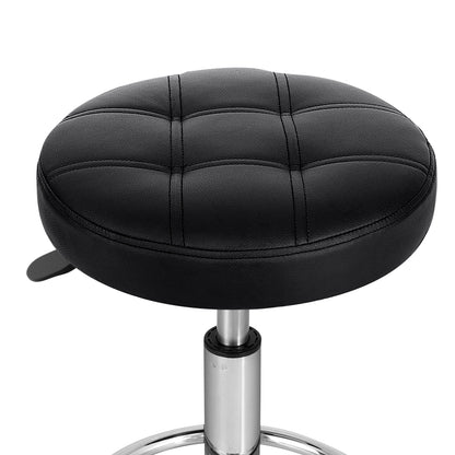 Artiss Salon Stool Swivel Height Adjustable Round Barber Spa Chair PU Black Tristar Online