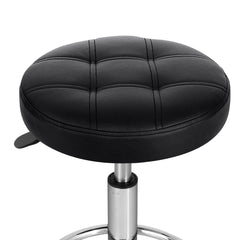 Artiss Salon Stool Swivel Height Adjustable Round Barber Spa Chair PU Black Tristar Online