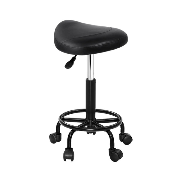 Artiss Saddle Stool Salon Chair Black Swivel Beauty Barber Hairdressing Gas Lift Tristar Online