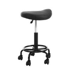 Artiss Saddle Stool Salon Chair Black Swivel Beauty Barber Hairdressing Gas Lift Tristar Online
