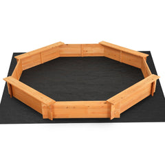 Keezi Kids Sandpit Wooden Round Sand Pit with Cover Bench Seat Beach Toys 182cm Tristar Online