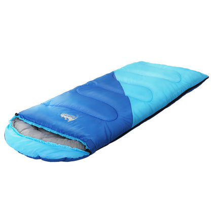 Weisshorn Sleeping Bag Bags Kids 172cm Camping Hiking Thermal Blue Tristar Online