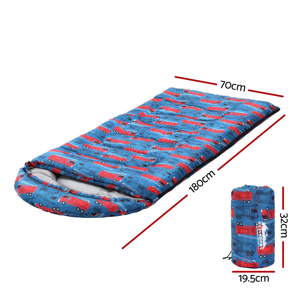 Weisshorn Sleeping Bag Kids Single Bags 180cm Thermal Camping Hiking Blue Tristar Online