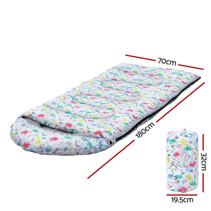 Weisshorn Sleeping Bag Kids Single Bags 180cm Thermal Camping Hiking White Tristar Online