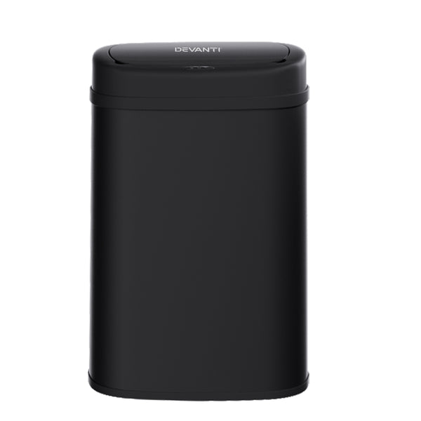 Devanti Sensor Bin 50L Motion Rubbish Trash Can Auto Touch Free Kitchen Black Tristar Online