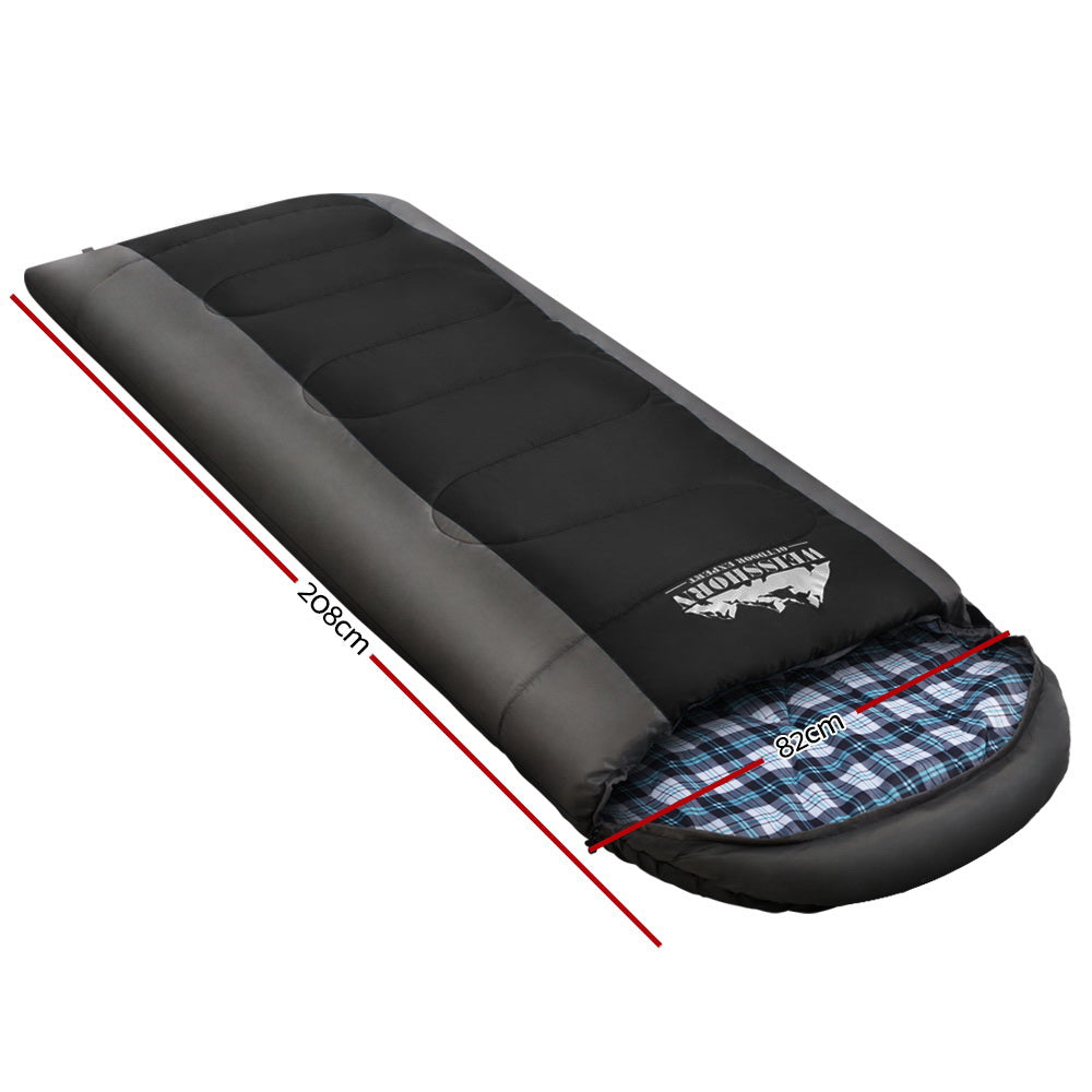 Weisshorn Sleeping Bag Camping Hiking Tent Winter Thermal Comfort 0 Degree Black Tristar Online