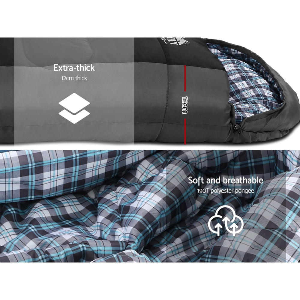 Weisshorn Sleeping Bag Camping Hiking Tent Winter Thermal Comfort 0 Degree Black Tristar Online