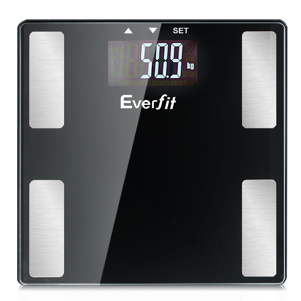 Everfit Body Fat Bathroom Scale Weighing BMI Monitor Gym 180KG Tristar Online