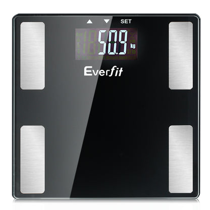 Everfit Body Fat Bathroom Scale Weighing BMI Monitor Gym 180KG Tristar Online