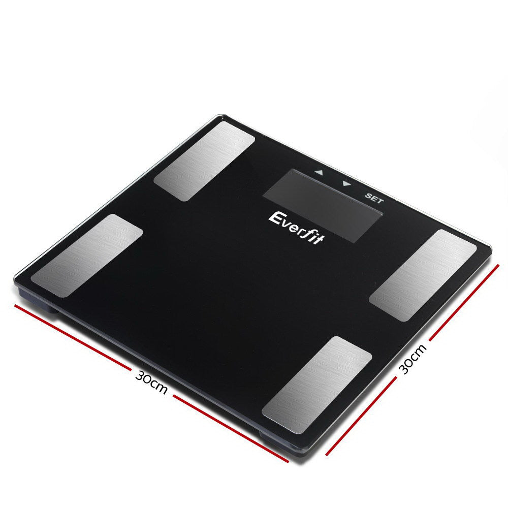 Everfit Body Fat Bathroom Scale Weighing BMI Monitor Gym 180KG Tristar Online