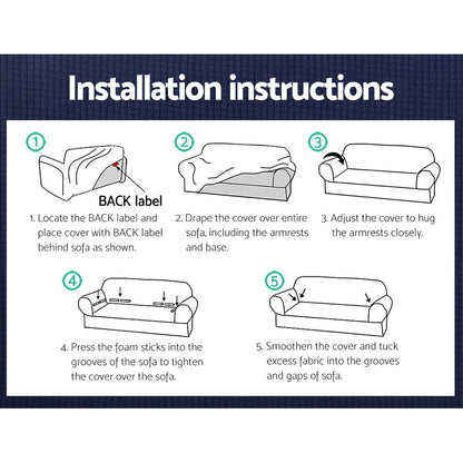 Artiss High Stretch Sofa Cover Couch Lounge Protector Slipcovers 3 Seater Grey Tristar Online