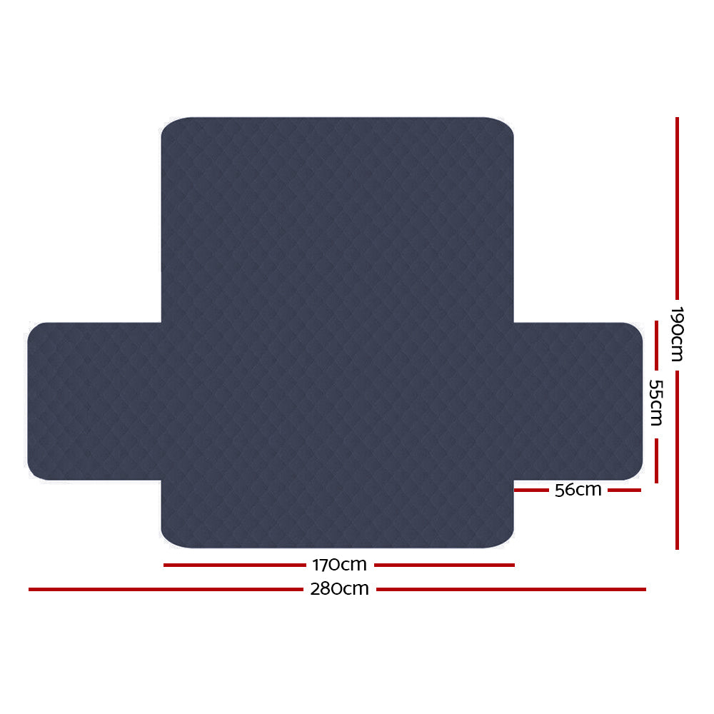 Artiss Sofa Cover Quilted Couch Covers Lounge Protector Slipcovers 3 Seater Dark Grey Tristar Online