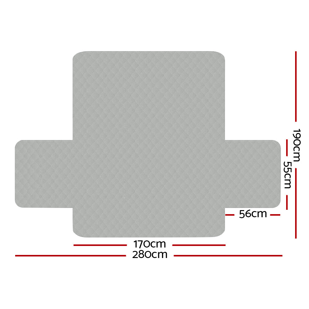 Artiss Sofa Cover Quilted Couch Covers Lounge Protector Slipcovers 3 Seater Grey Tristar Online