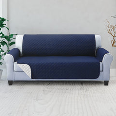 Artiss Sofa Cover Quilted Couch Covers Lounge Protector Slipcovers 3 Seater Navy Tristar Online