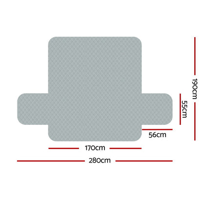 Artiss Sofa Cover Quilted Couch Covers 100% Water Resistant 3 Seater Grey Tristar Online