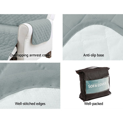 Artiss Sofa Cover Quilted Couch Covers 100% Water Resistant 3 Seater Grey Tristar Online