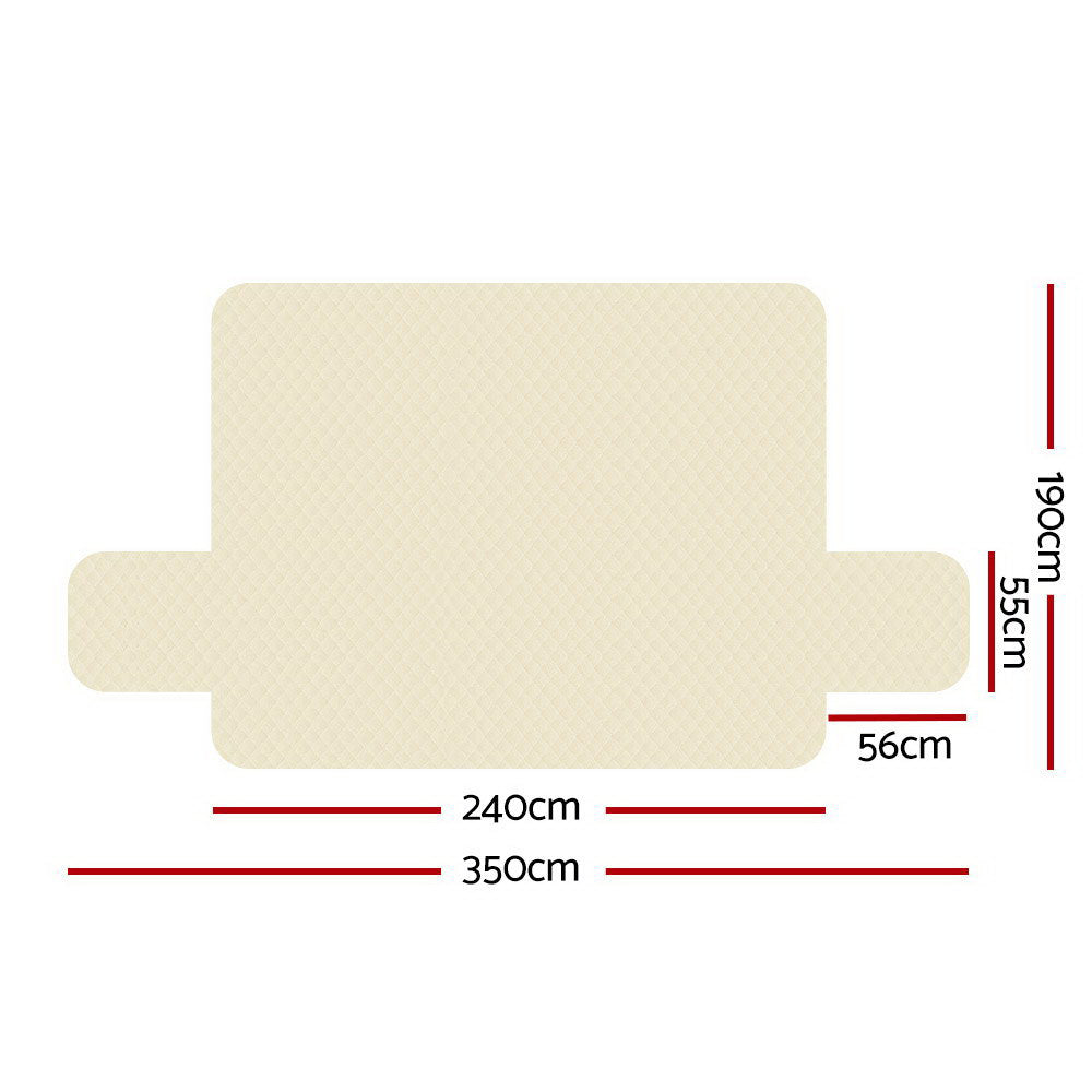 Artiss Sofa Cover Quilted Couch Covers 100% Water Resistant 4 Seater Beige Tristar Online