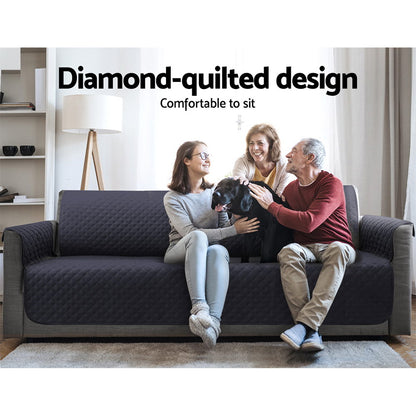 Artiss Sofa Cover Quilted Couch Covers 100% Water Resistant 4 Seater Dark Grey Tristar Online