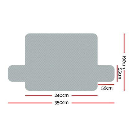 Artiss Sofa Cover Quilted Couch Covers 100% Water Resistant 4 Seater Grey Tristar Online