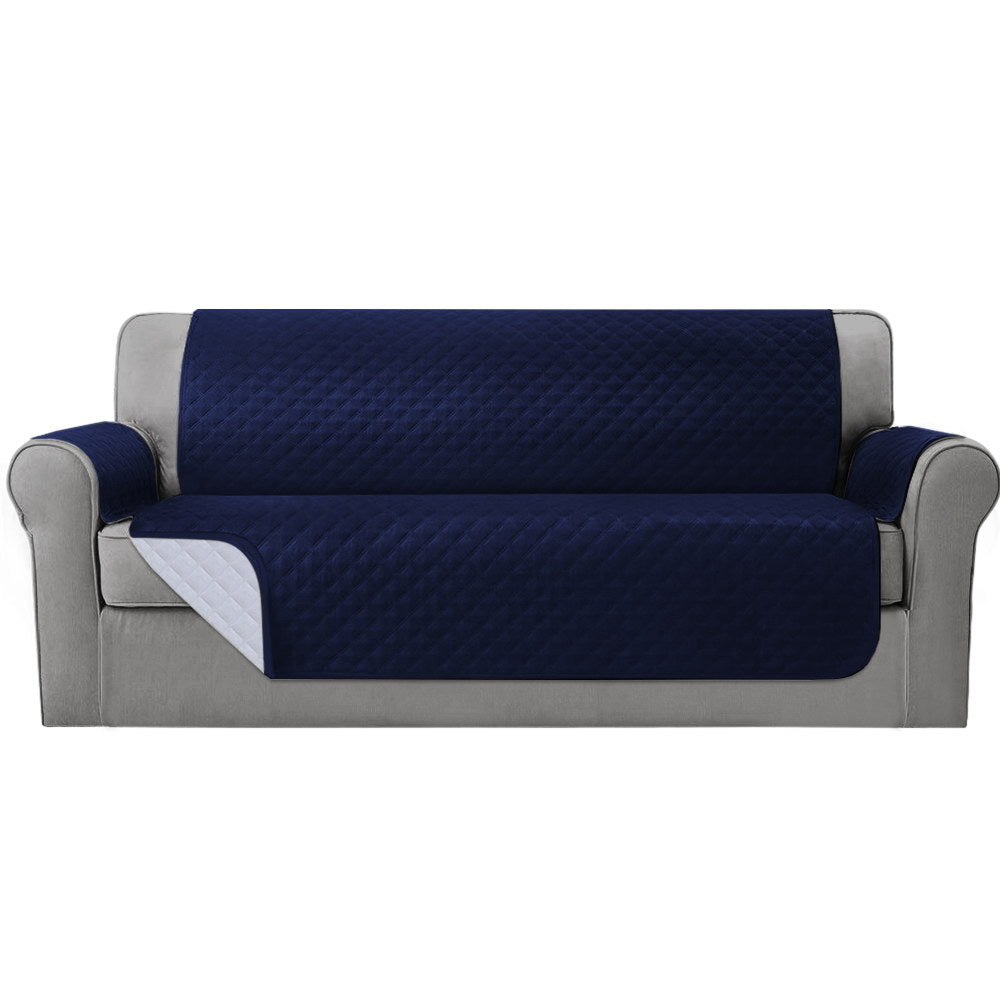 Artiss Sofa Cover Quilted Couch Covers 100% Water Resistant 4 Seater Navy Tristar Online