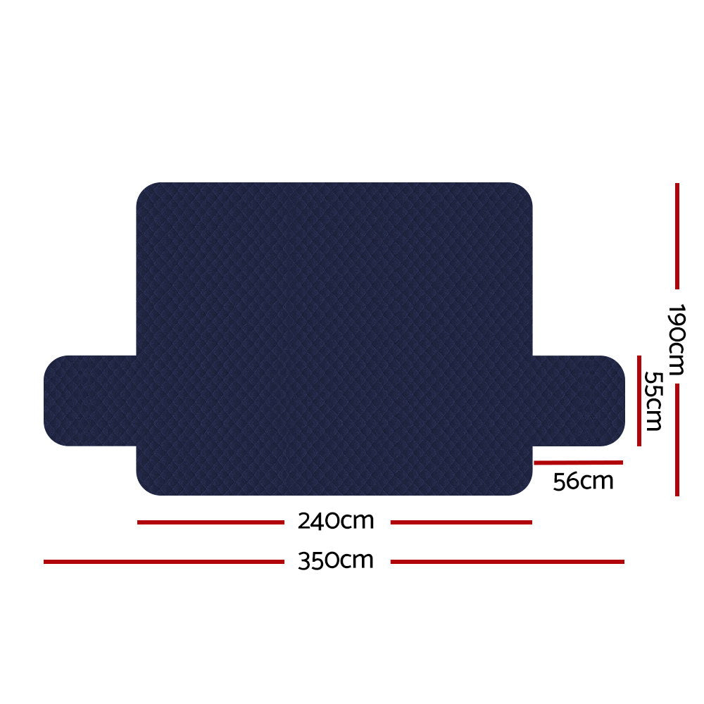 Artiss Sofa Cover Quilted Couch Covers 100% Water Resistant 4 Seater Navy Tristar Online