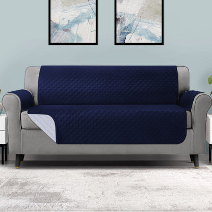 Artiss Sofa Cover Quilted Couch Covers 100% Water Resistant 4 Seater Navy Tristar Online