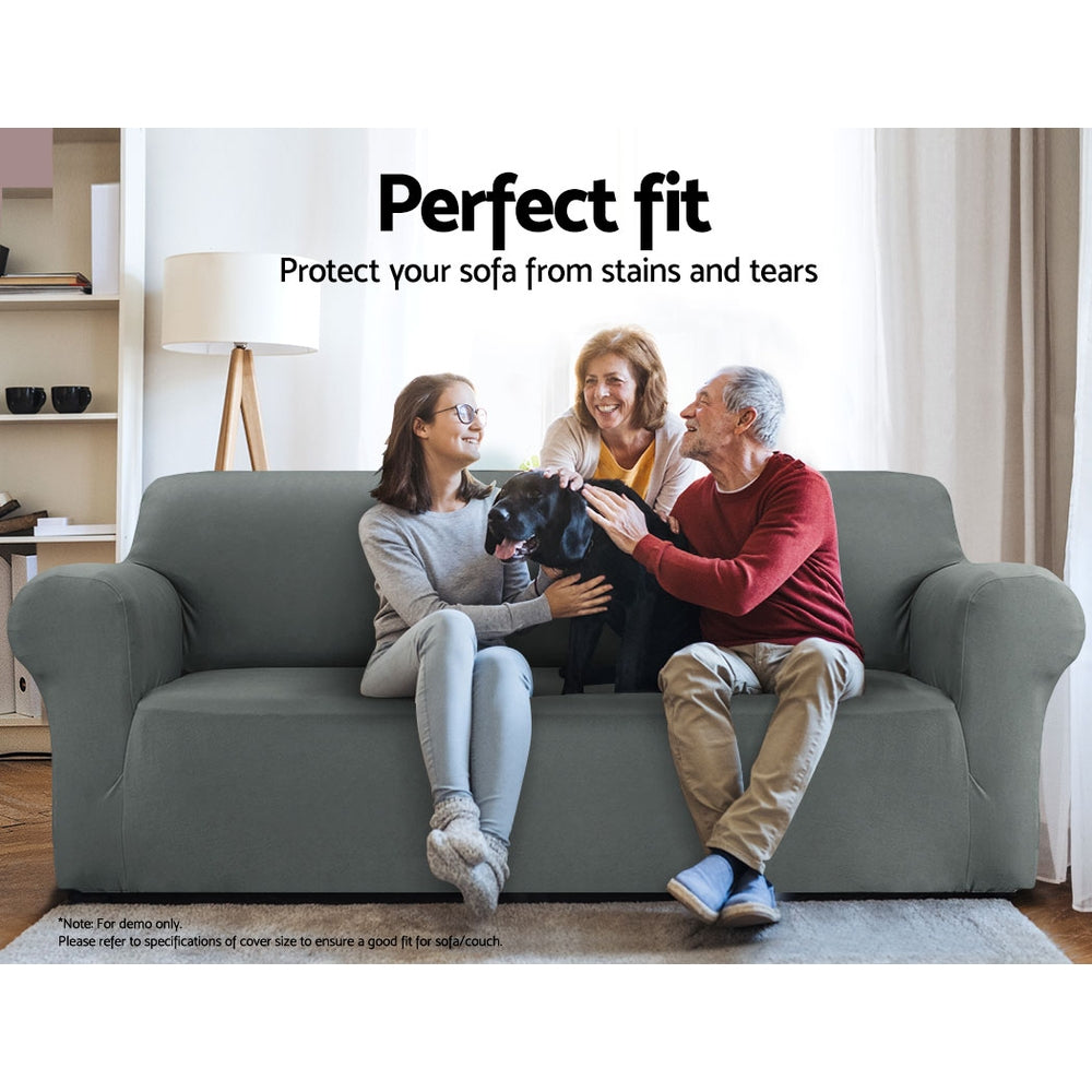 Artiss Sofa Cover Elastic Stretchable Couch Covers Grey 2 Seater Tristar Online