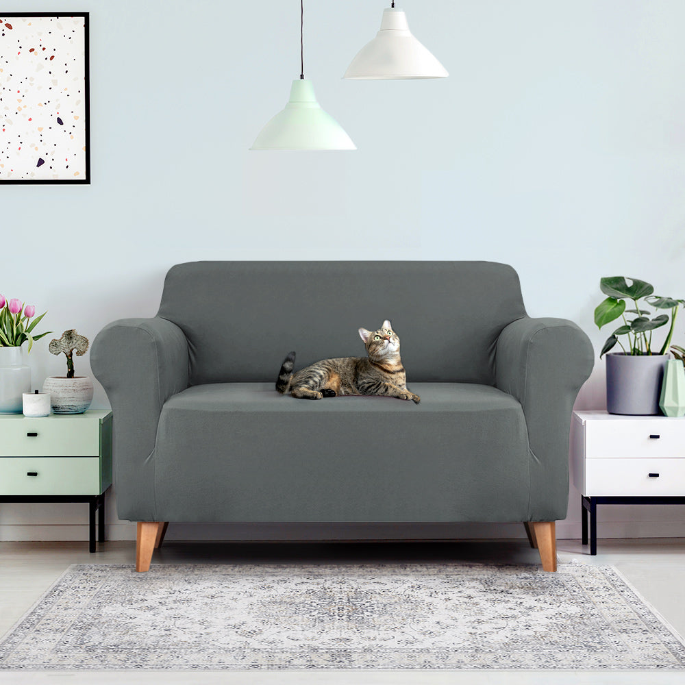 Artiss Sofa Cover Elastic Stretchable Couch Covers Grey 2 Seater Tristar Online