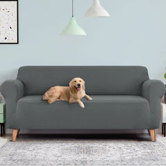 Artiss Sofa Cover Elastic Stretchable Couch Covers Grey 4 Seater Tristar Online