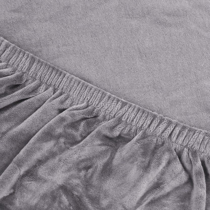 Artiss Velvet Sofa Cover Plush Couch Cover Lounge Slipcover 1 Seater Grey Tristar Online