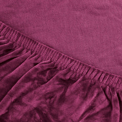 Artiss Velvet Sofa Cover Plush Couch Cover Lounge Slipcover 1 Seater Ruby Red Tristar Online