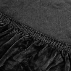 Artiss Velvet Sofa Cover Plush Couch Cover Lounge Slipcover 3 Seater Black Tristar Online
