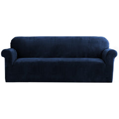 Artiss Velvet Sofa Cover Plush Couch Cover Lounge Slipcover 4 Seater Sapphire Tristar Online