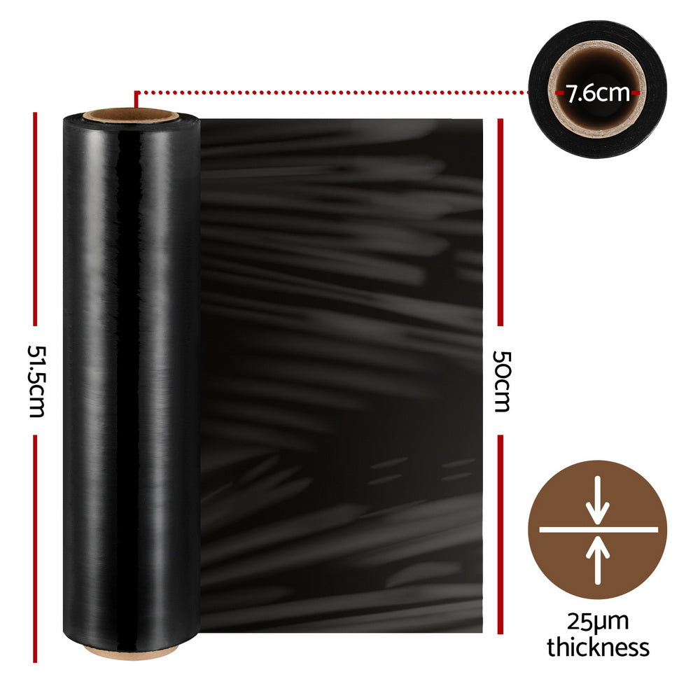 400mx50cm Stretch Film Shrink Wrap Rolls Package Material Home Warehouse Black Tristar Online