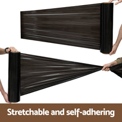 400mx50cm Stretch Film Shrink Wrap Rolls Package Material Home Warehouse Black Tristar Online