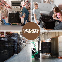 400mx50cm Stretch Film Shrink Wrap Rolls Package Material Home Warehouse Black Tristar Online
