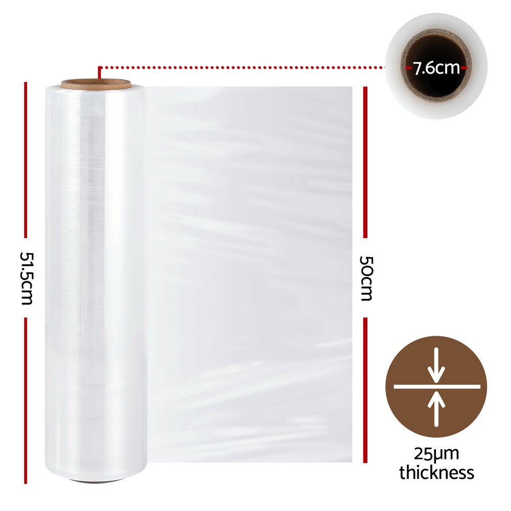 400m 2pcs Stretch Film Shrink Wrap Rolls Protect Package Material Home Warehouse Tristar Online
