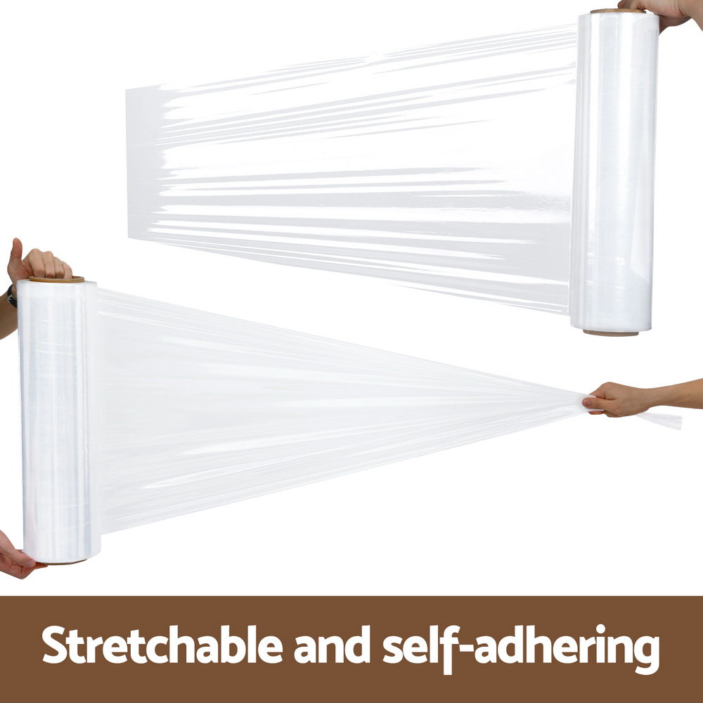 400m 2pcs Stretch Film Shrink Wrap Rolls Protect Package Material Home Warehouse Tristar Online