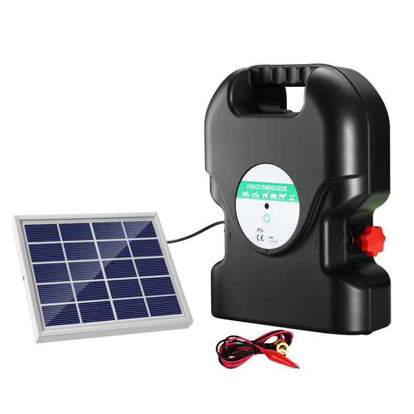 Giantz 20km Electric Fence Energiser Solar Energizer Charger Farm Animal 1.2J Tristar Online