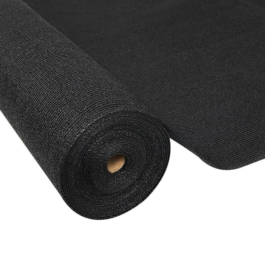 Instahut 50% Sun Shade Cloth Shadecloth Sail Roll Mesh 1.83x20m 100gsm Black Tristar Online
