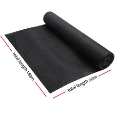 Instahut 50% Sun Shade Cloth Shadecloth Sail Roll Mesh 1.83x20m 100gsm Black Tristar Online