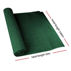 Instahut 90% Sun Shade Cloth Shadecloth Sail Roll Mesh 3.66x10m 195gsm Green Tristar Online