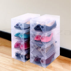 Artiss Set of 20 Clear Shoe Box Foldable Transparent Shoe Storage Stackable Case Tristar Online