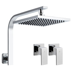 Cefito WElS 8'' Rain Shower Head Taps Square High Pressure Wall Arm DIY Chrome Tristar Online