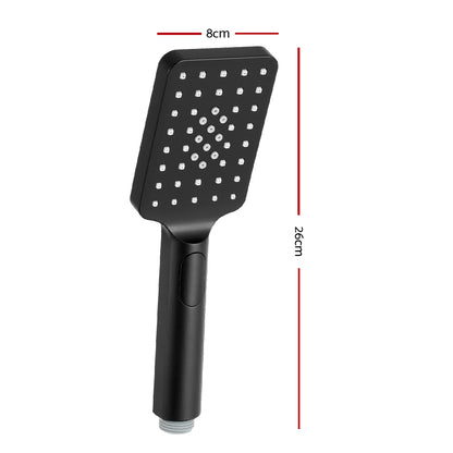 Handheld Shower Head 3.1'' High Pressure 3 Spray Modes Square Black Tristar Online